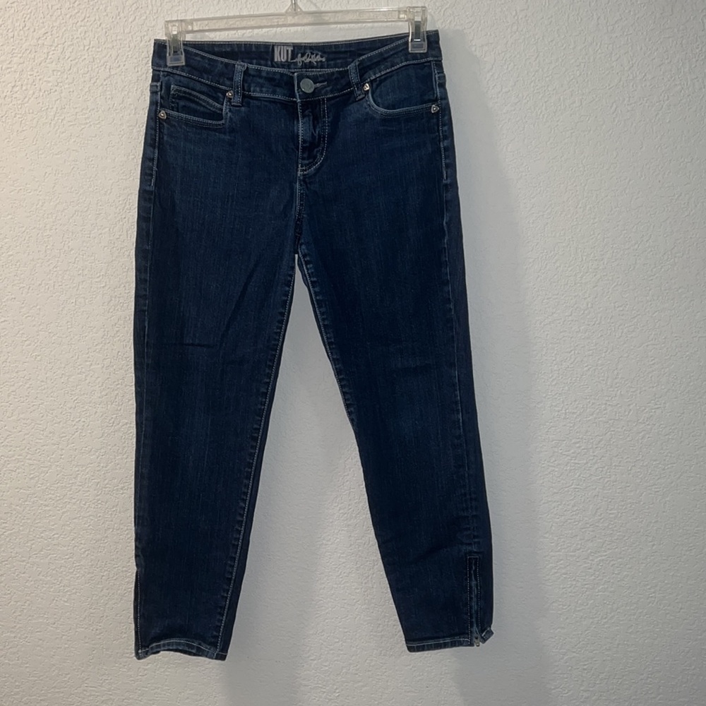 Kut from the Kloth Skinny Ankle Jeans with Zippers